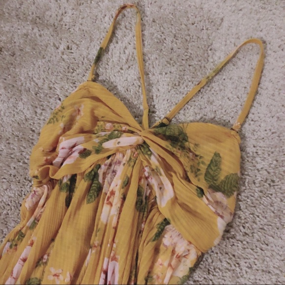 SOLD: FP Yellow Floral Babydoll Hi-Lo Tank - Picture 3 of 5